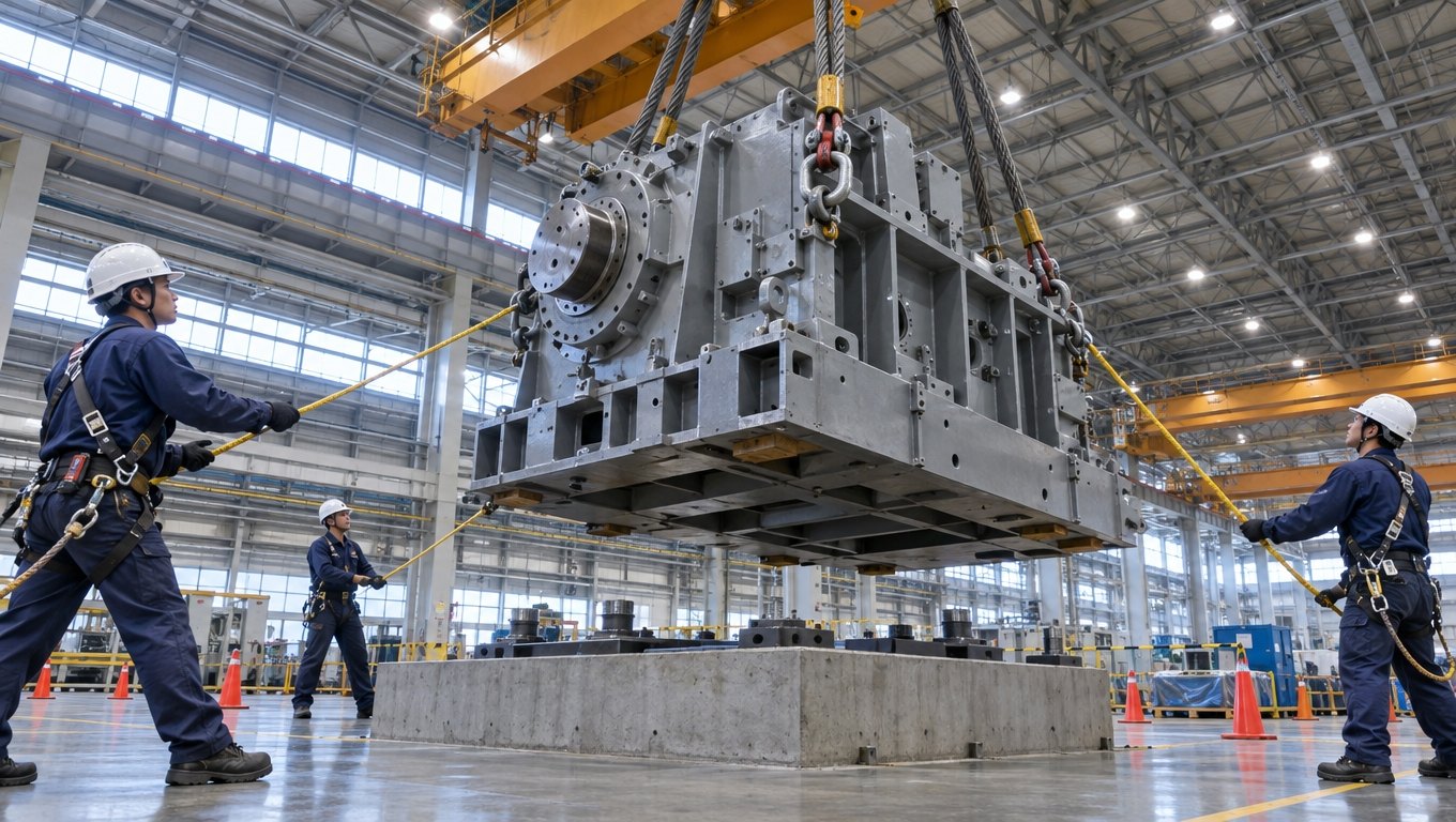 機械・重量物の揚重据付